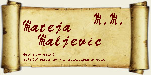 Mateja Maljević vizit kartica